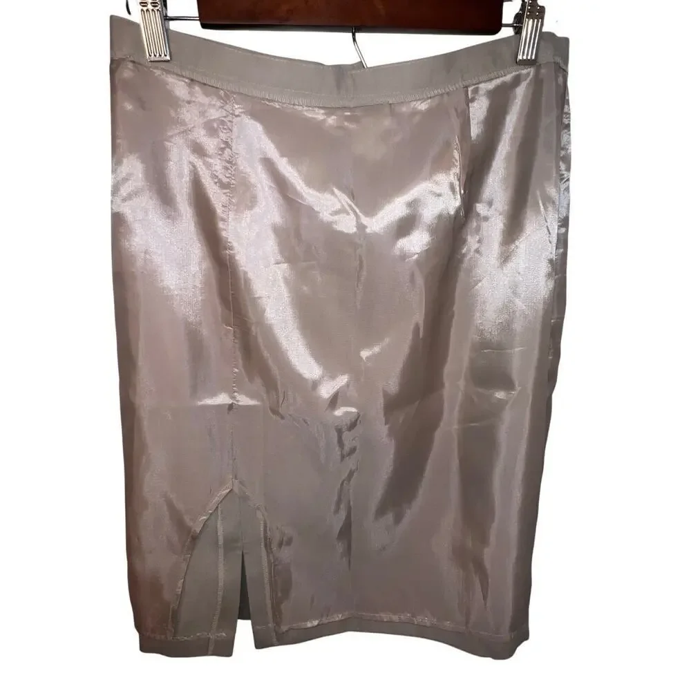 Michele NY Vintage‎ Womens Size 10 Woolblend Minimalist Lined Pencil Midi Skirt